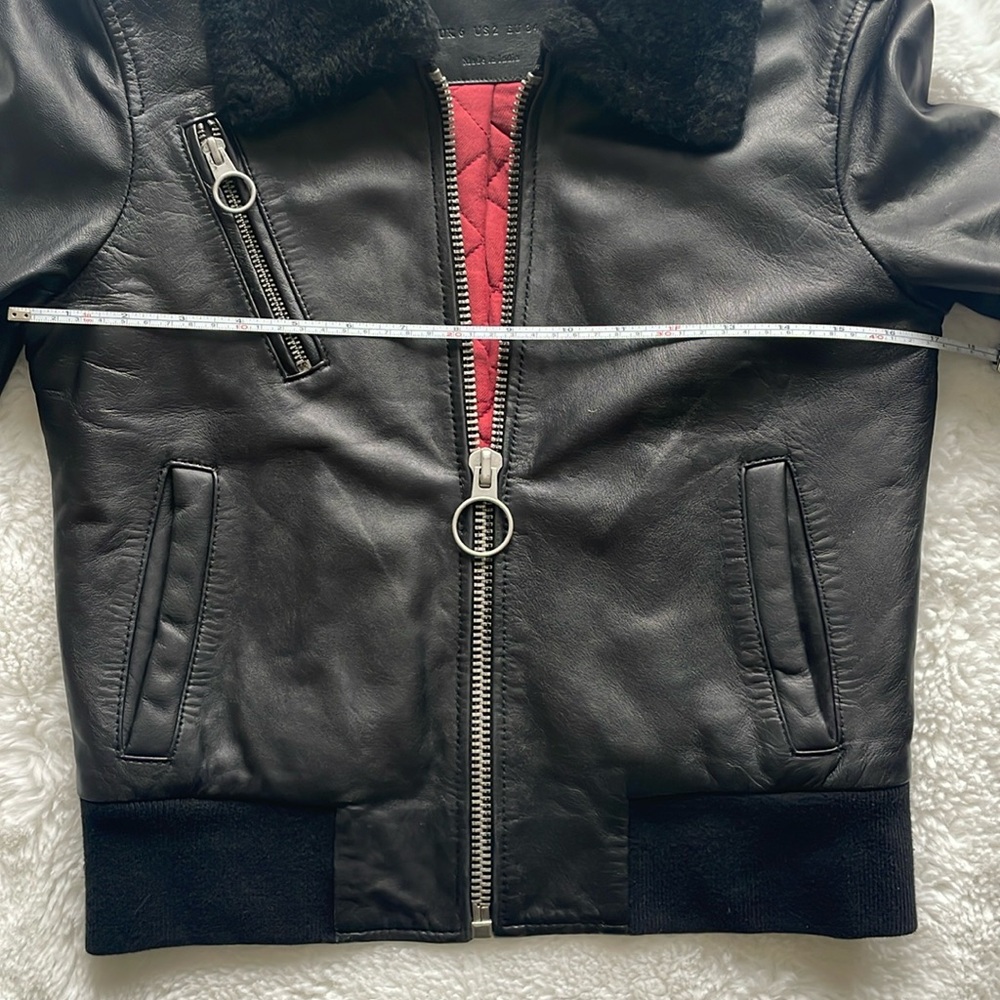 ALL SAINTS Carpen Bomber Jacket Size US 2 - Picture 8 of 9